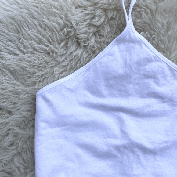 4 FOR $25 - NWOT White Ribbed Halter Top - Picture 2 of 5